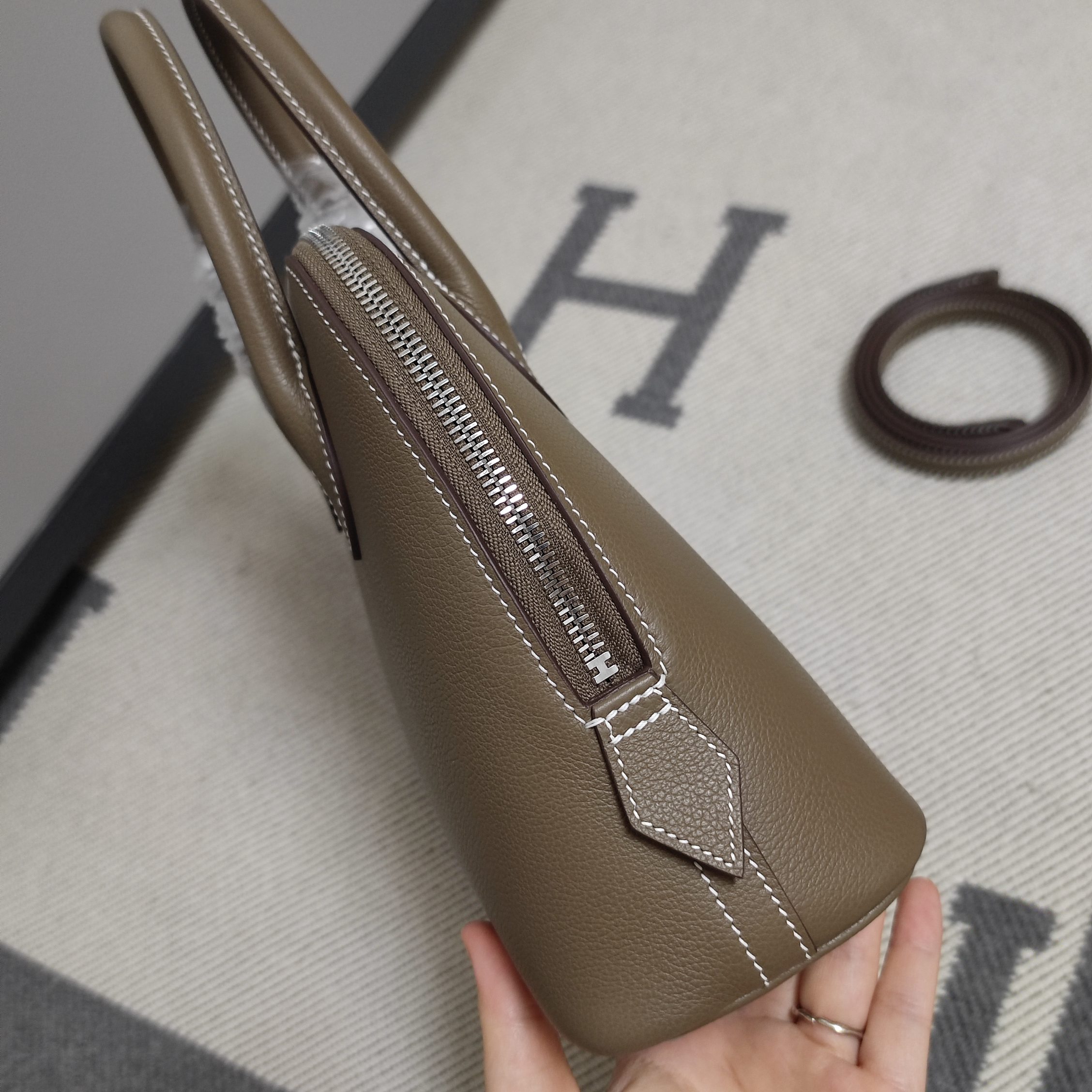 Bolide 25 cm – Elephant Grey / silver-tone hardware - 图片 6