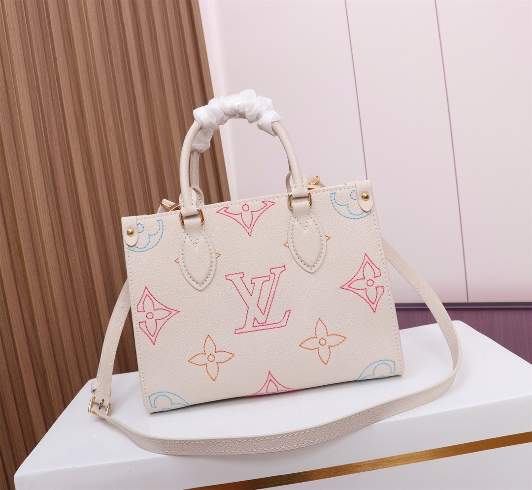 LV M46629 Small Bag | White Embroidered Monogram - 图片 2