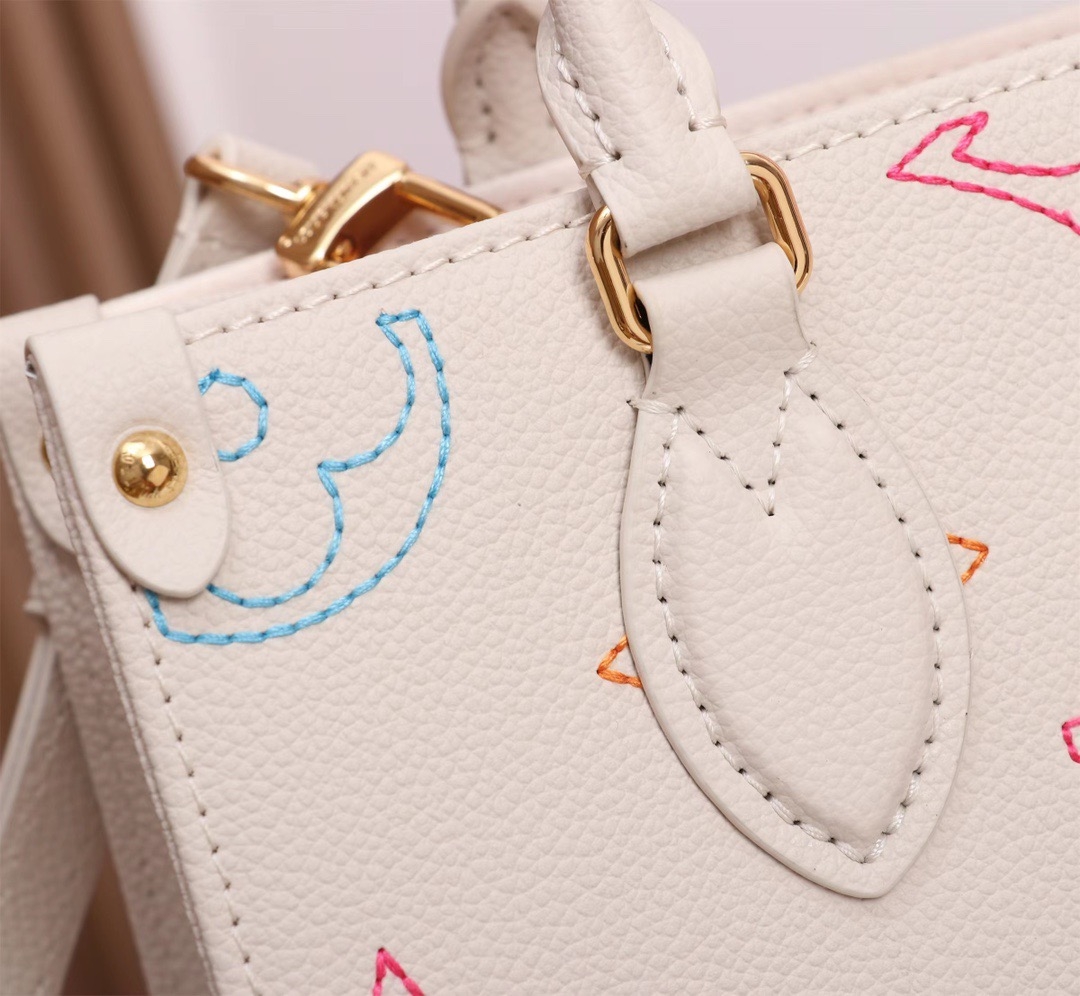LV M46629 Small Bag | White Embroidered Monogram - 图片 6