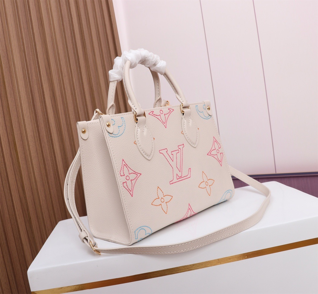 LV M46629 Small Bag | White Embroidered Monogram - 图片 3