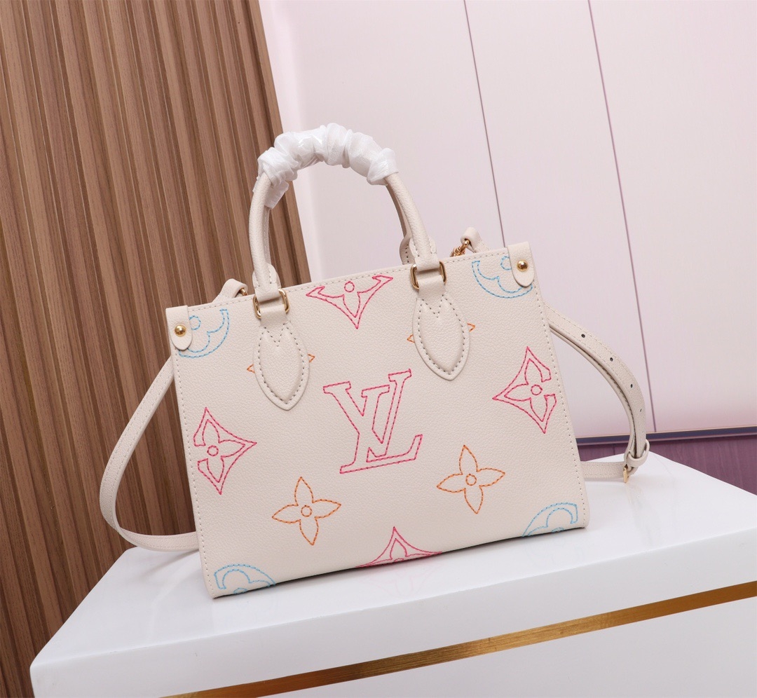 LV M46629 Small Bag | White Embroidered Monogram - 图片 4