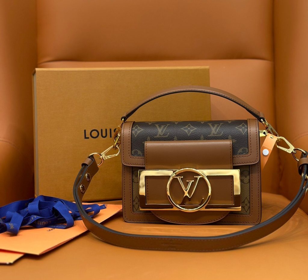 LV M46537 Dauphine Mini Bag | Monogram and Reverse Canvas