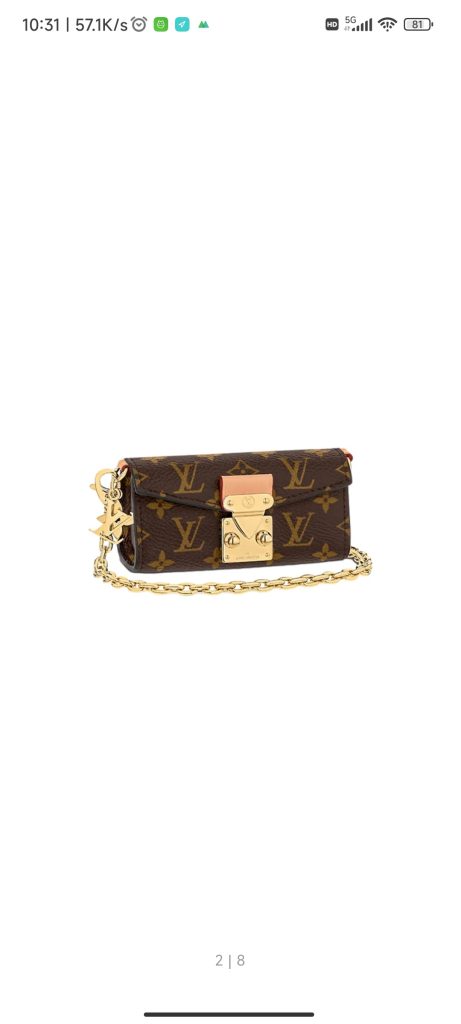 LV 00991 Bitsy Pouch Charm | Monogram, 2023 Cruise Collection