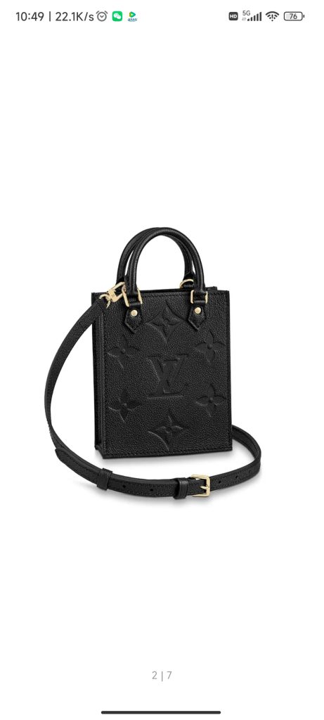 LV M80478 Sac Plat Mini Bag | Black Monogram Empreinte