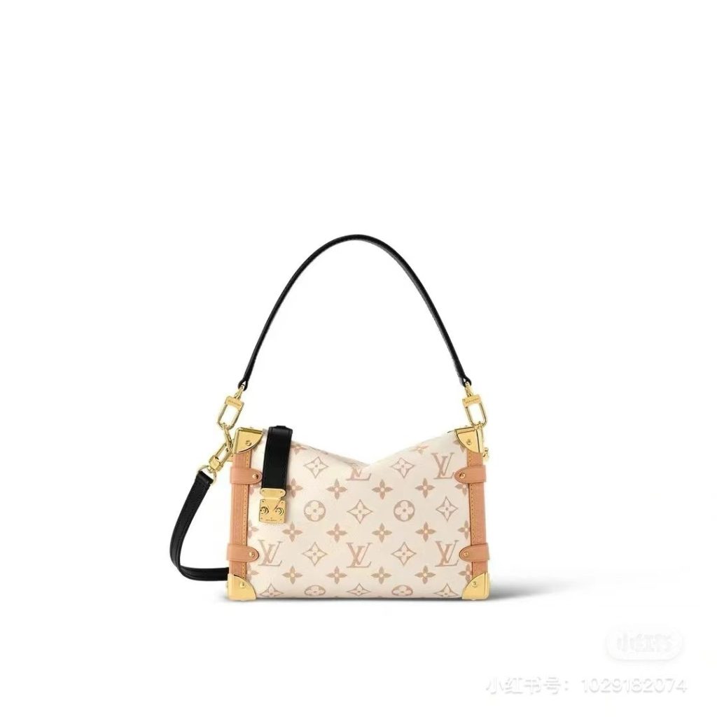 LV M46907 Side Trunk Small Bag | White Monogram