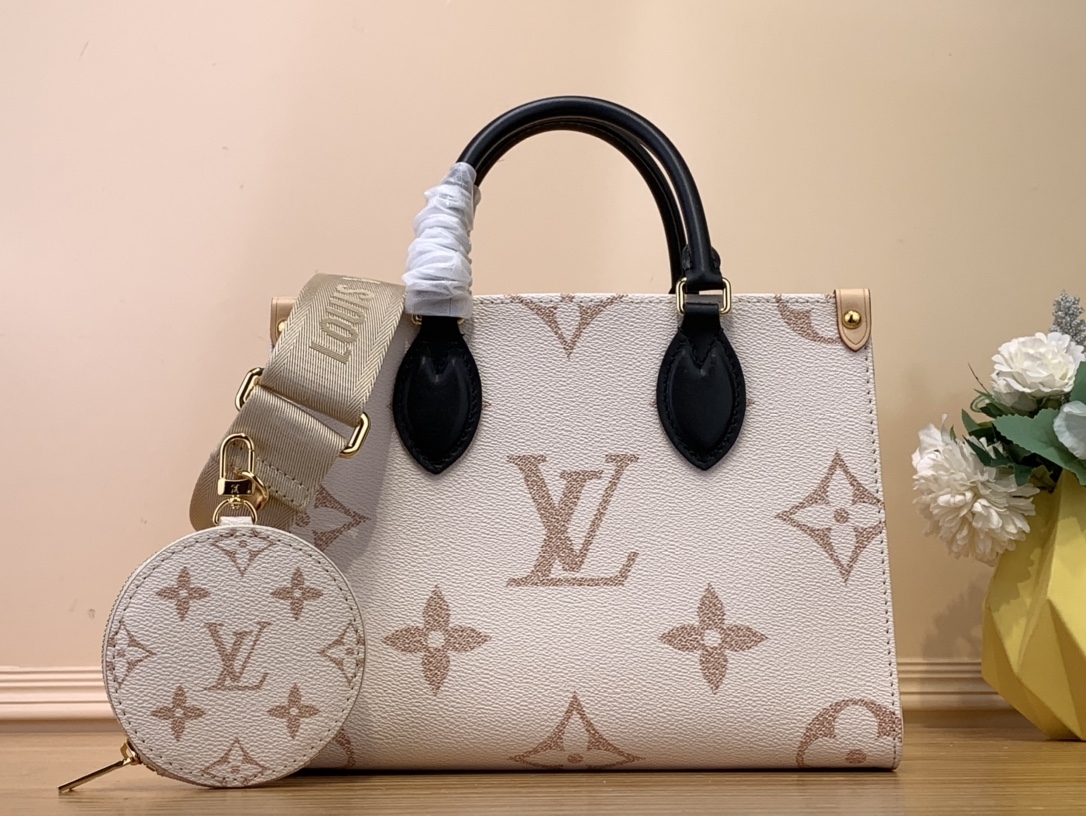 LV M46912 OnTheGo Mini Tote Bag | White Monogram Floral - 图片 2