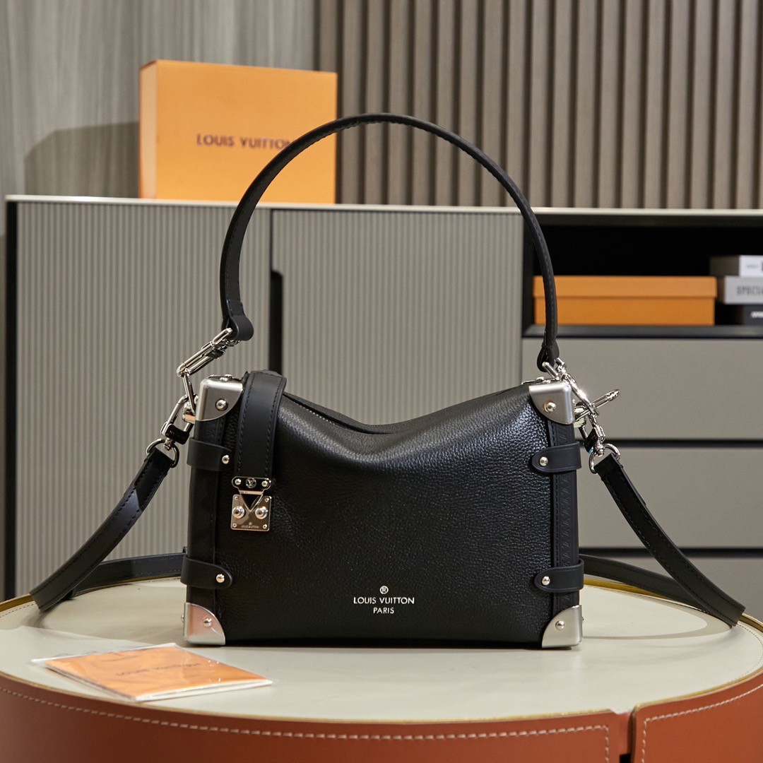 LV M25160 Side Trunk Medium Bag | Black Leather - 图片 2
