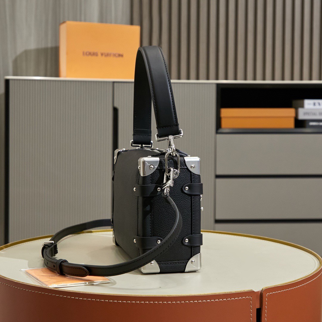 LV M25160 Side Trunk Medium Bag | Black Leather - 图片 3