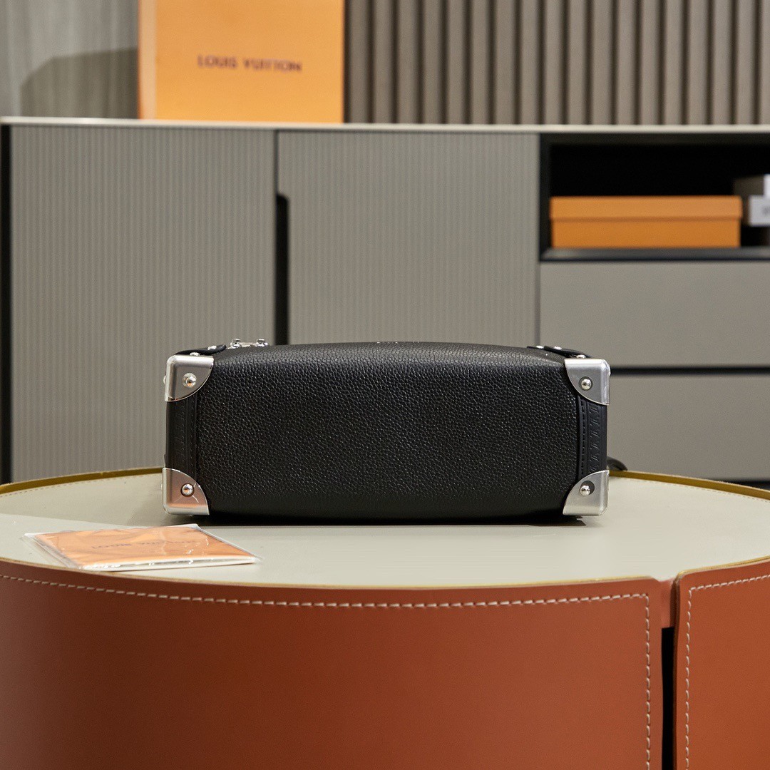 LV M25160 Side Trunk Medium Bag | Black Leather - 图片 5