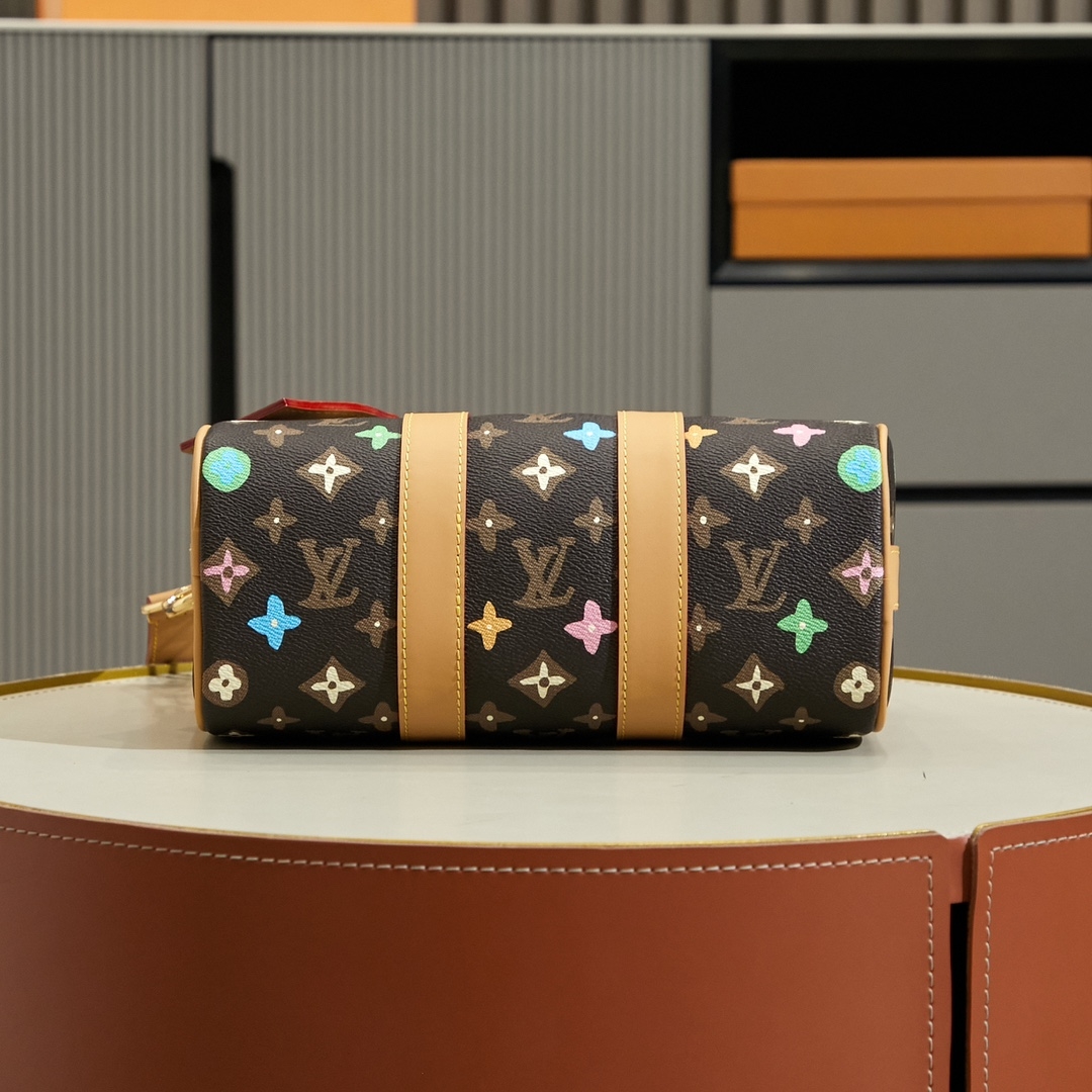 LV M24849 Keepall Bandoulière 25 | Brown Monogram Craggy Canvas - 图片 13