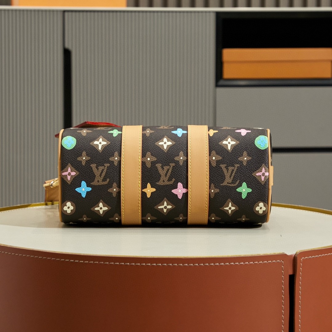 LV M24849 Keepall Bandoulière 25 | Brown Monogram Craggy Canvas - 图片 5