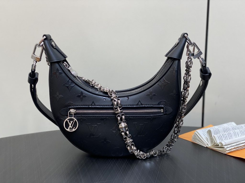 LV M11267 Loop Bag in Black Leather