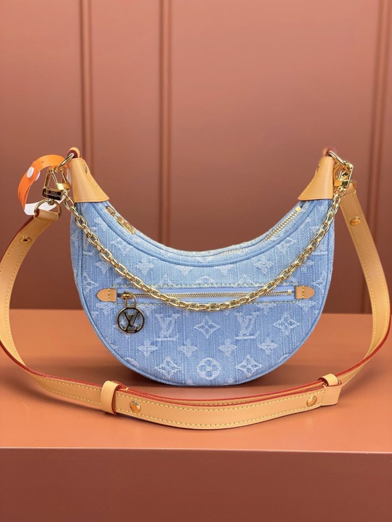 LV M24846 Loop Sky Denim Bag