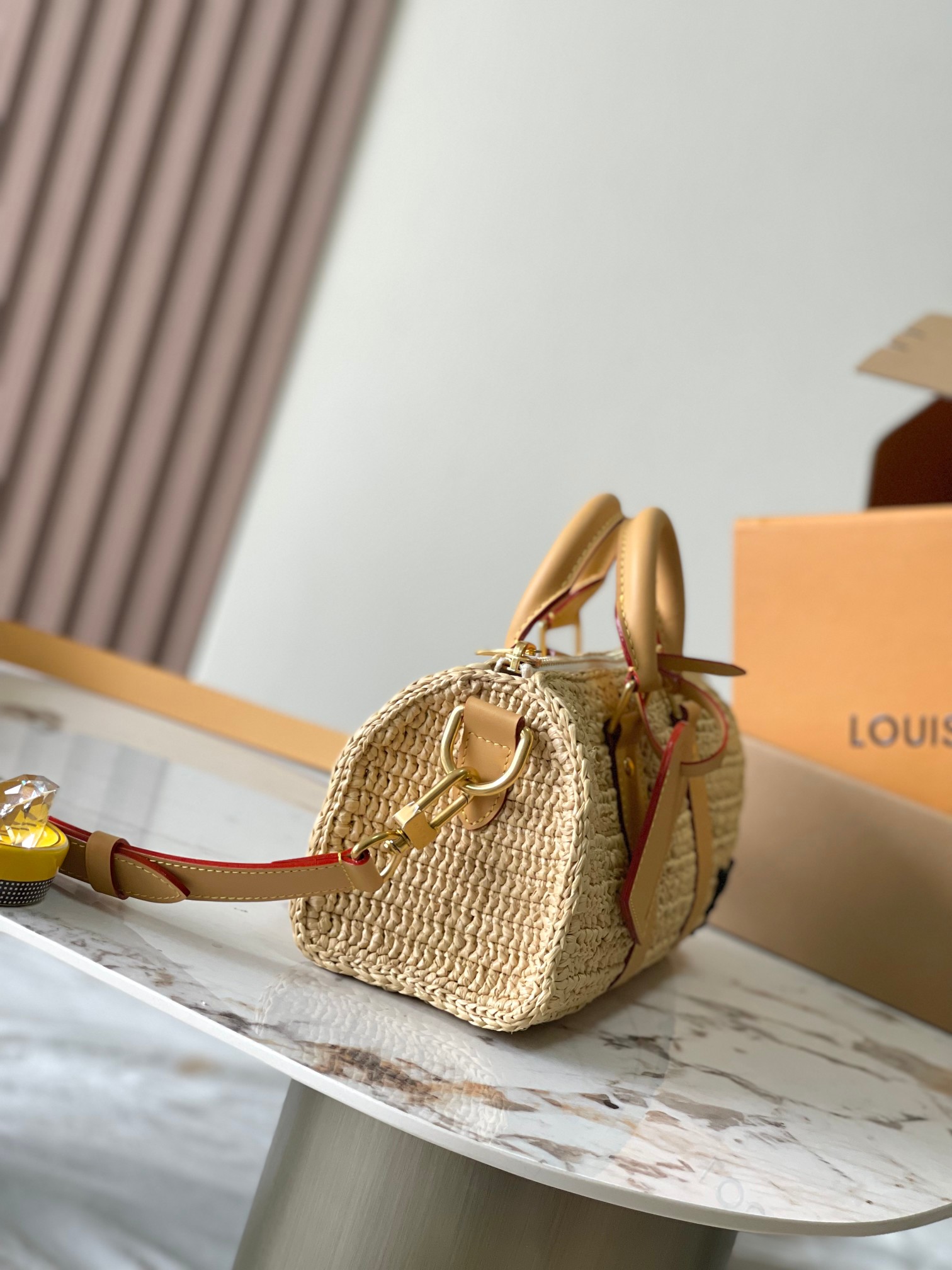 M25010 Keepall Bandoulière 25 | Handwoven Natural Palm Fiber | 25 × 15 × 11 - 图片 2