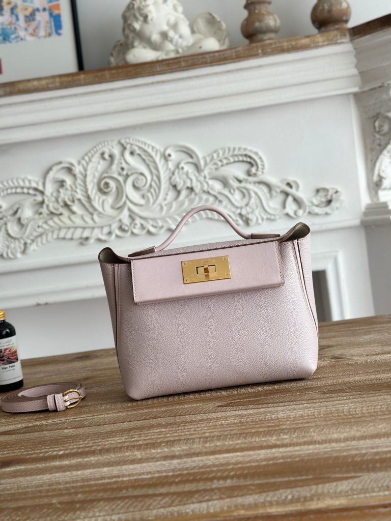 Mini 24/24 — Dreamy Lilac — Evercolor leather and Swift leather — Gold-tone hardware