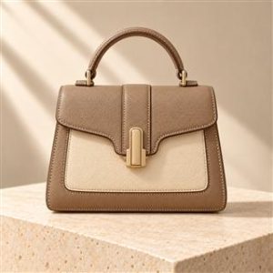 Birkin Faubourg handbag on warm ivory limestone