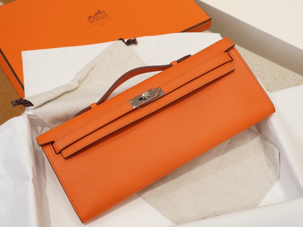 Kelly — 31 cm — Orange — Epsom leather