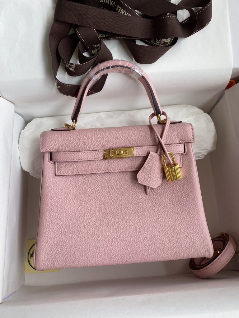 Kelly — 25/28 cm — 3Q Pink — Togo leather — Gold-tone hardware