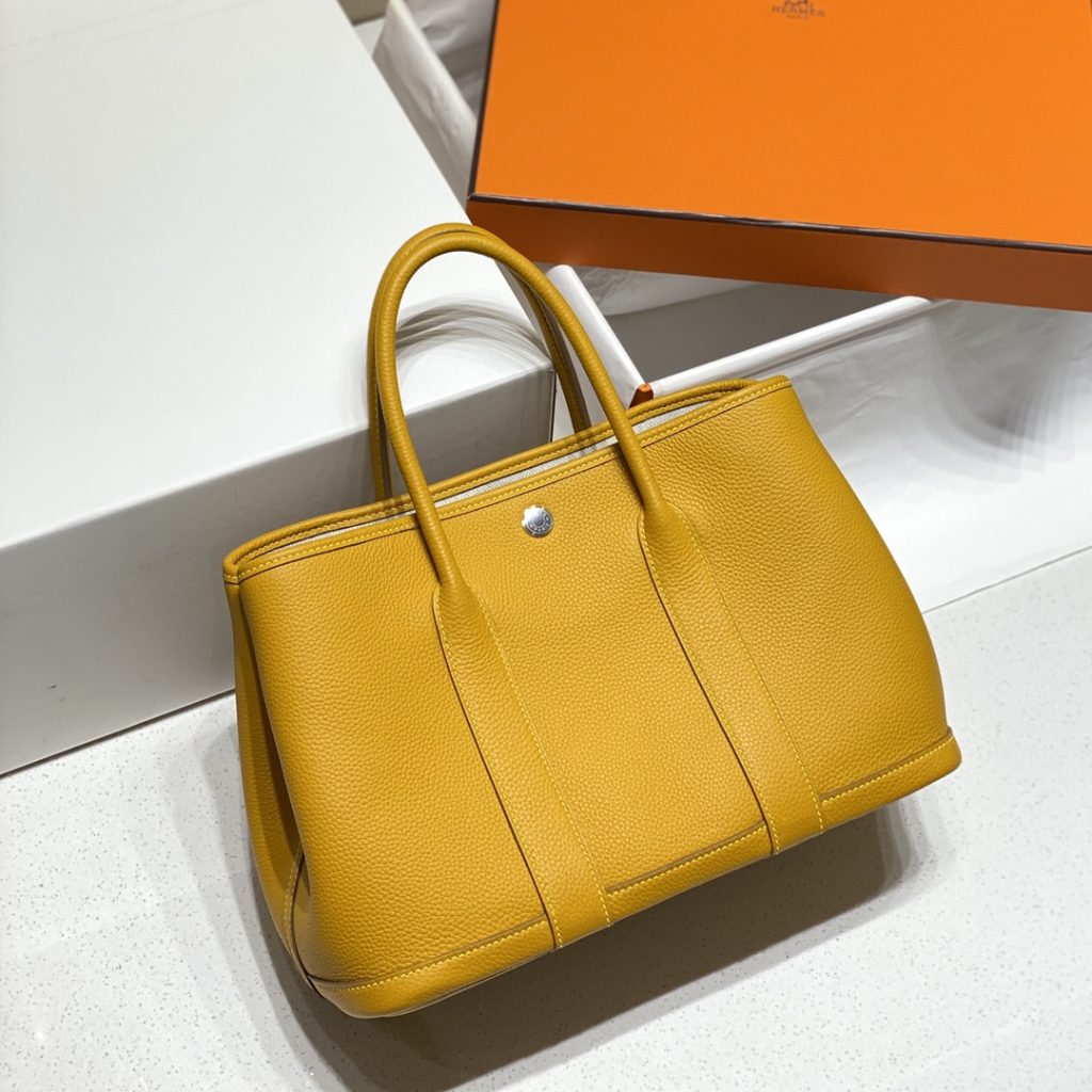 Garden Party – Amber Yellow / Togo Leather / 30–36 cm