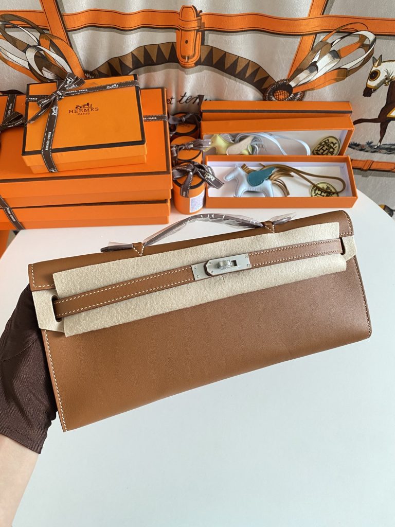 New arrival! Kelly Cut 31cm Swift CK37 Gold Brown Silver Buckle