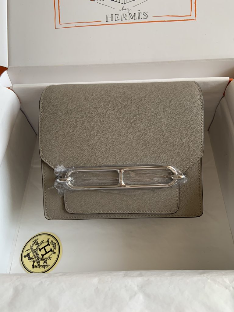 Roulis — 19 cm — Asphalt Gray — Evercolor leather — Gold-tone or silver-tone hardware