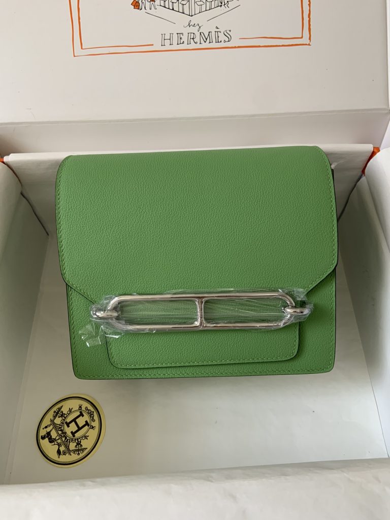 Roulis — 19 cm — Avocado Green — Evercolor leather — Gold-tone or silver-tone hardware