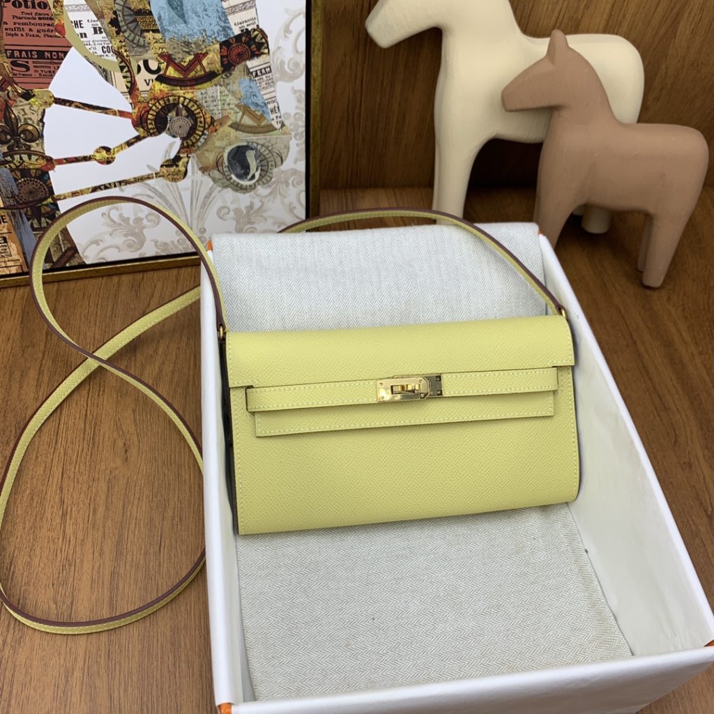 Kelly WOC — Chick Yellow — Epsom leather — Gold-tone hardware