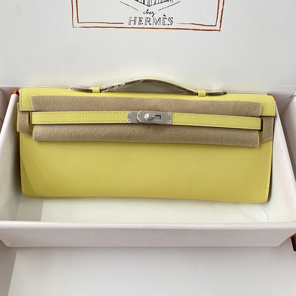 Kelly cut 31 handbag EPSom chicks silver buckle spot