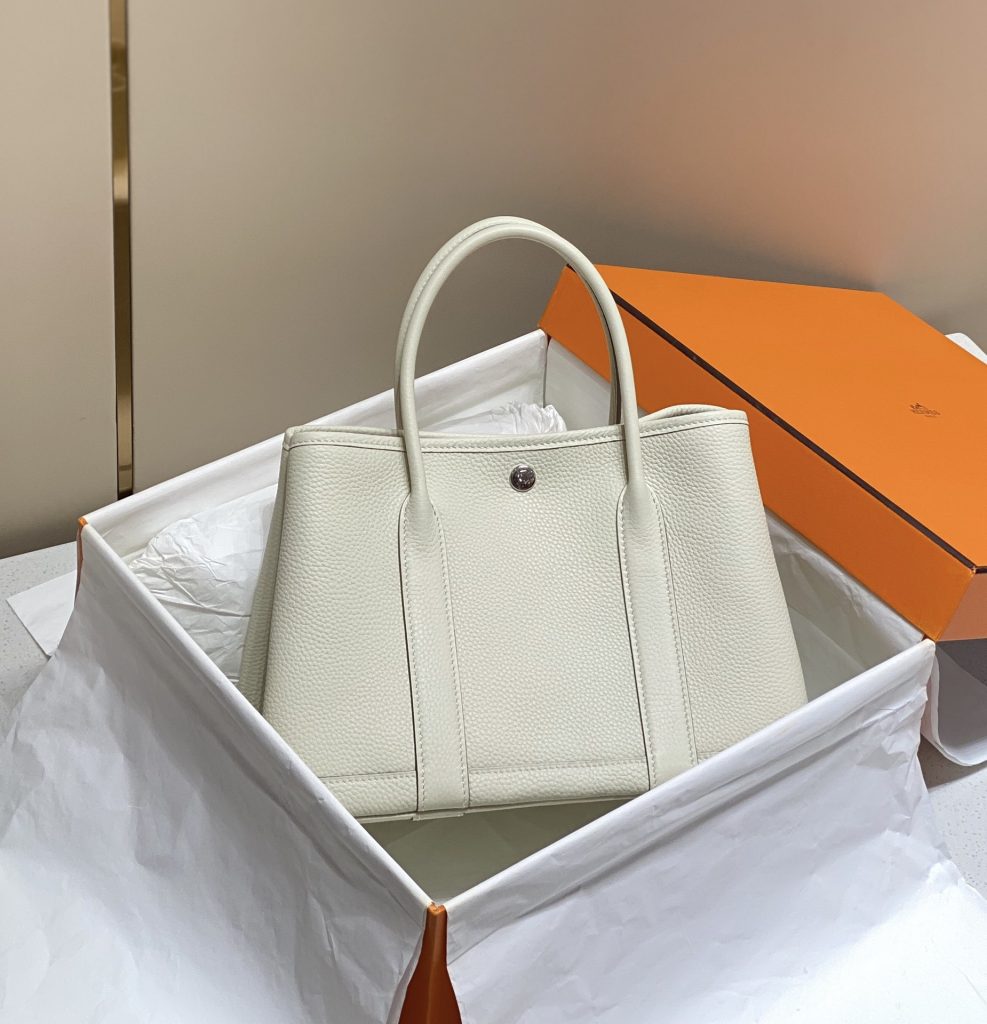 Garden Party — 36 cm — Milkshake White — Togo leather