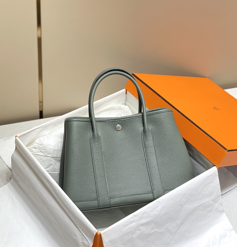 Garden Party – 63 Almond Green / Togo Leather / 30–36 cm