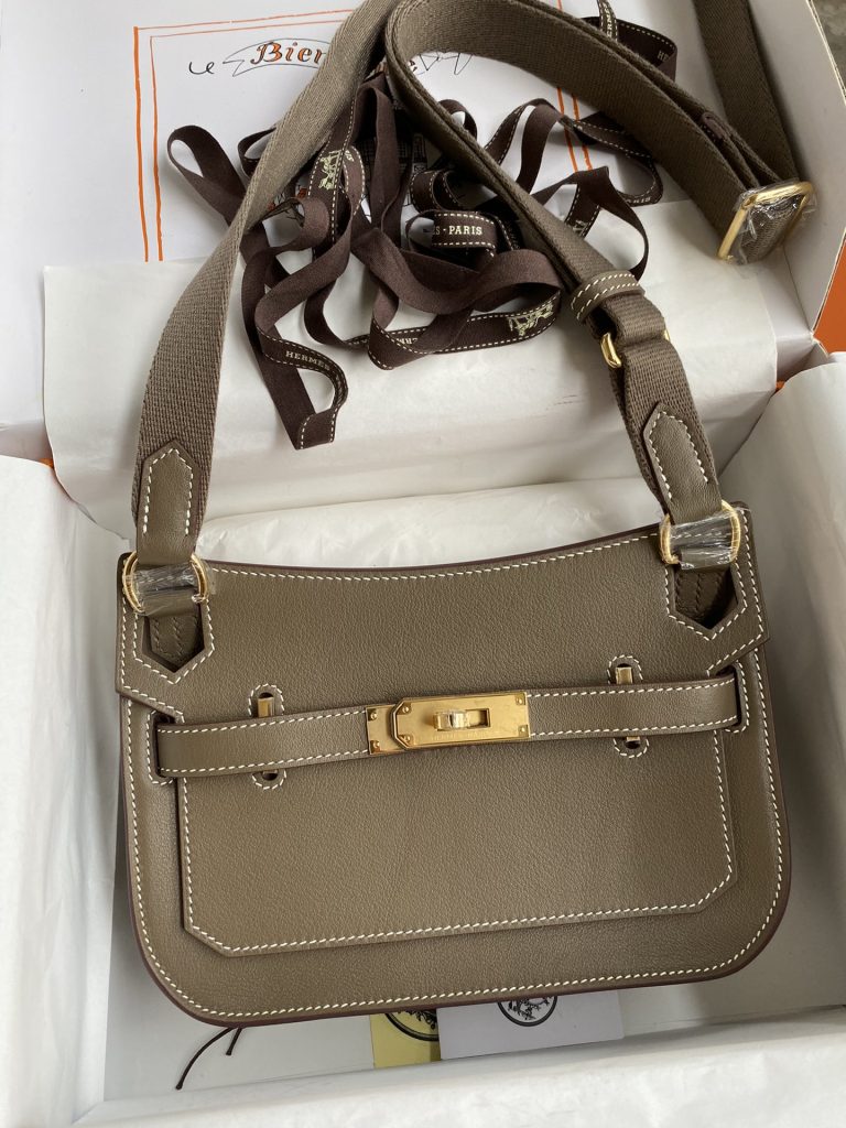 Jypsière Mini 22 cm – Elephant Grey Swift / Gold-Tone Hardware