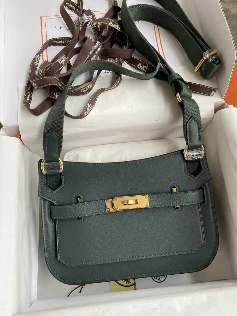 Jypsière Mini 22 cm – Rousseau Green Swift / Gold-Tone Hardware