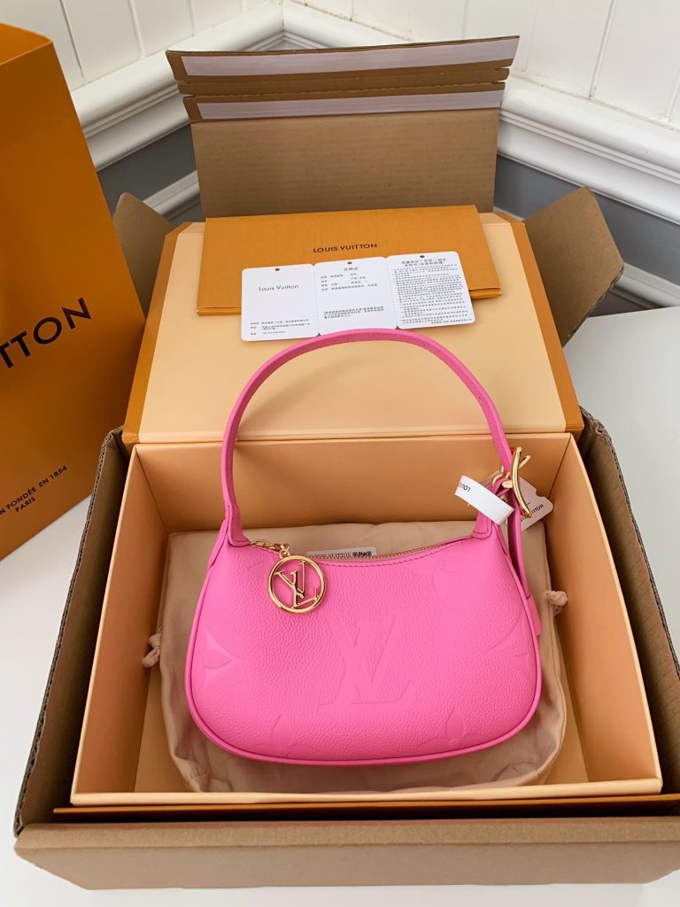 LV M82487 Mini Moon Bag | Magenta Leather