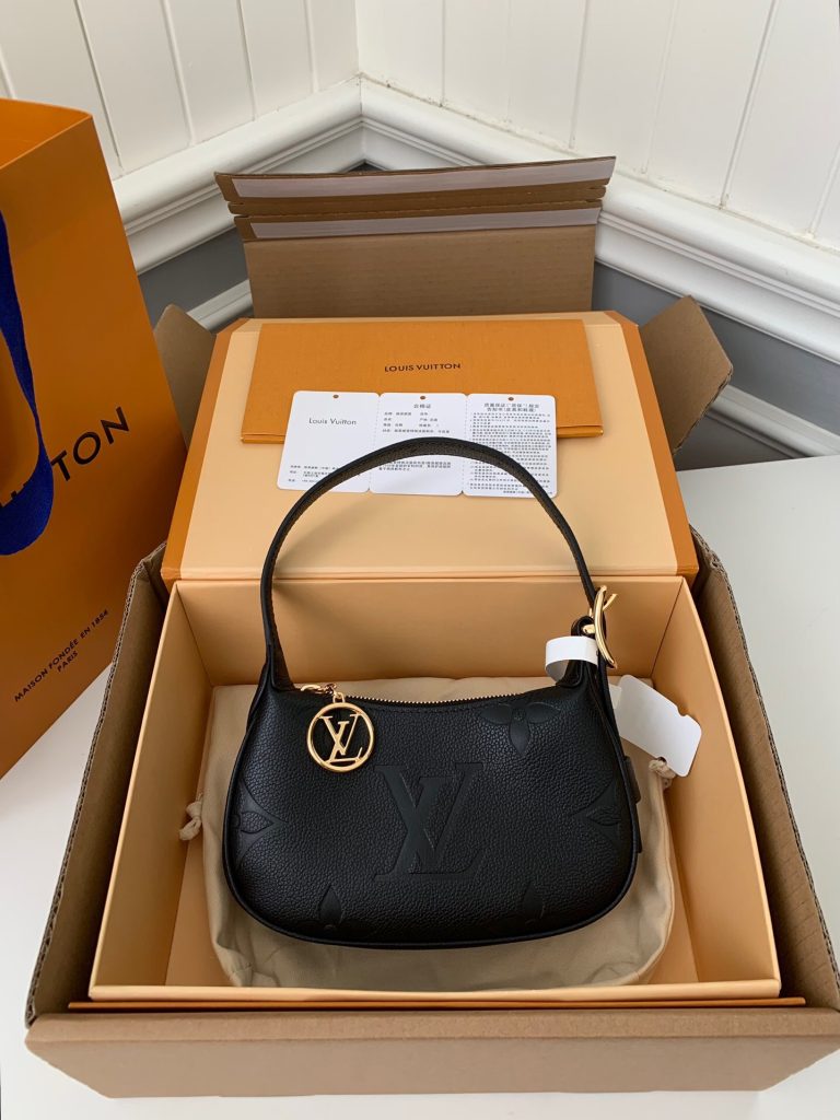 LV M82391 Mini Moon Bag | Black Leather