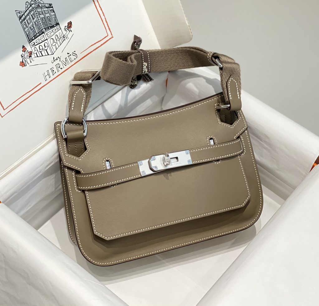 Hermès Jypsière Mini – Elephant Grey / 23 cm