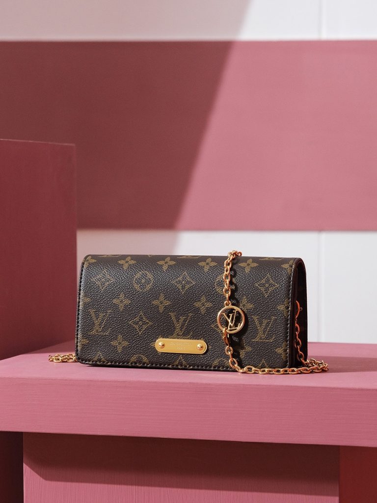 LV M82509 Lily Wallet on Chain | Brown Monogram