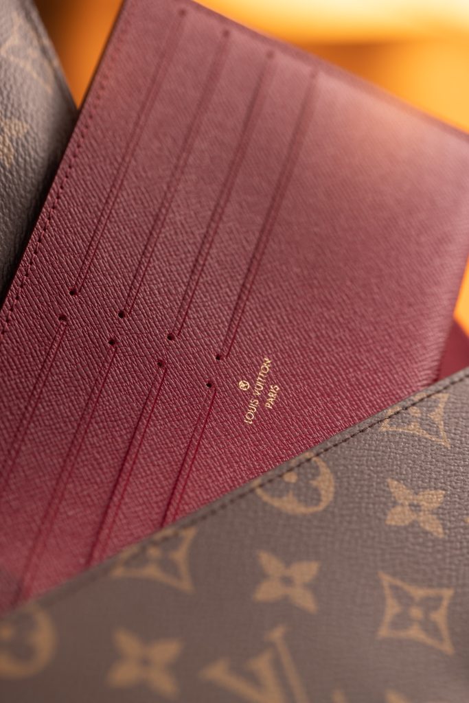 LV Quilted Leather Bag | Dark Red Cross-Grain Cowhide