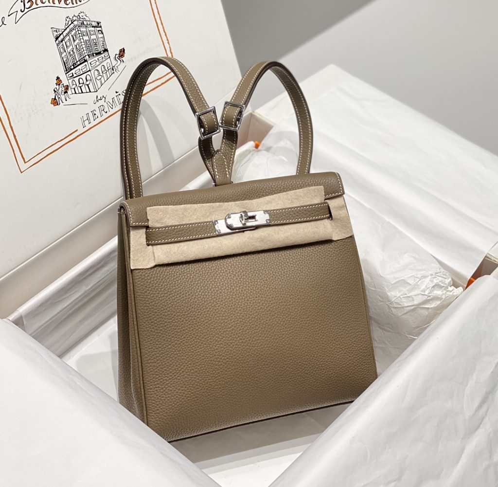 Kelly Ado 22 cm – Elephant Grey / Togo Leather