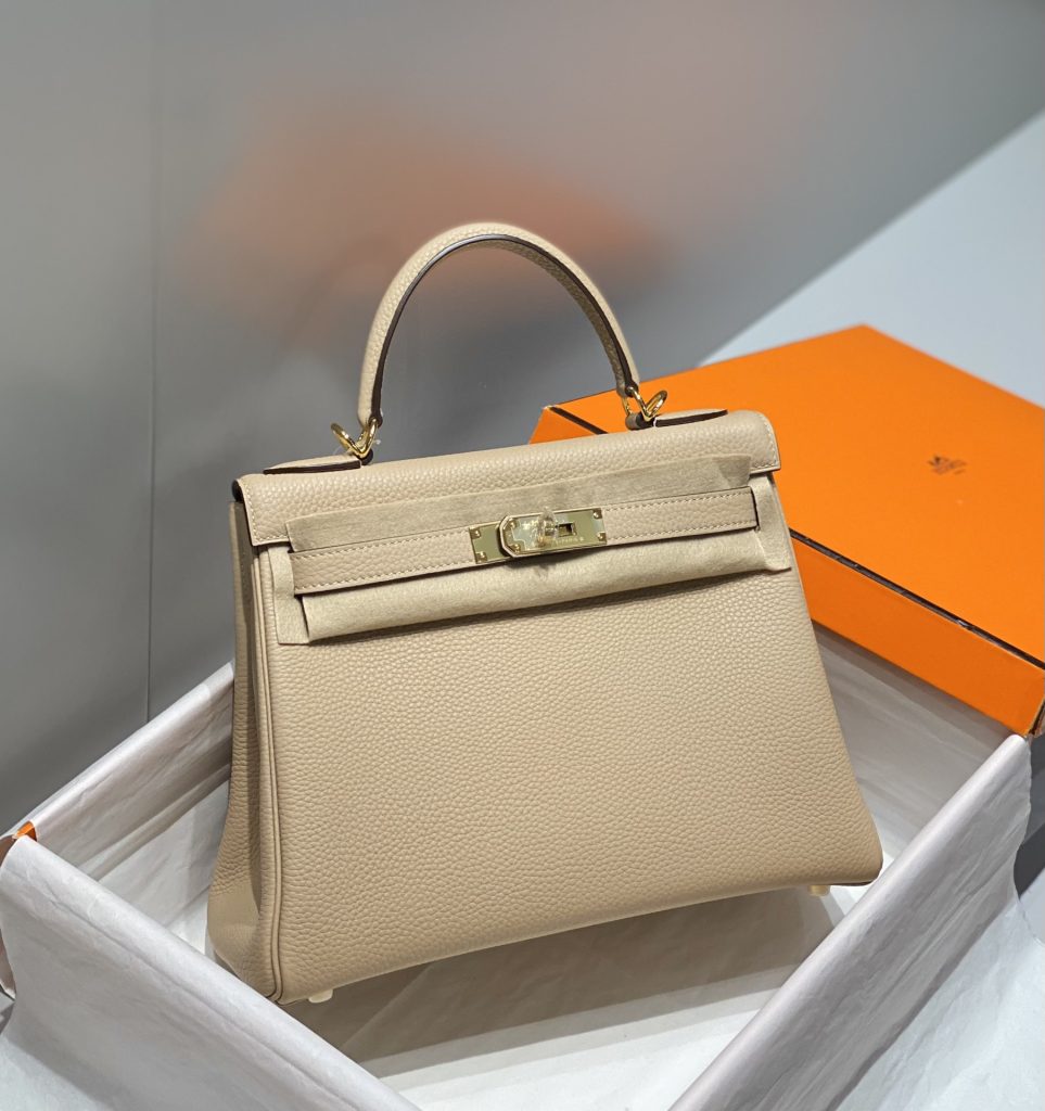 Kelly — 25/28 cm — Trench Gray — Togo leather — Gold-tone or silver-tone hardware