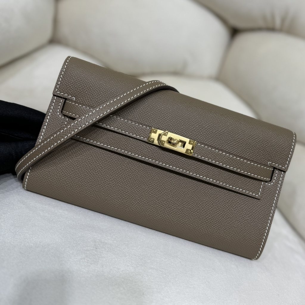Kelly To Go — Elephant Gray — cowhide leather