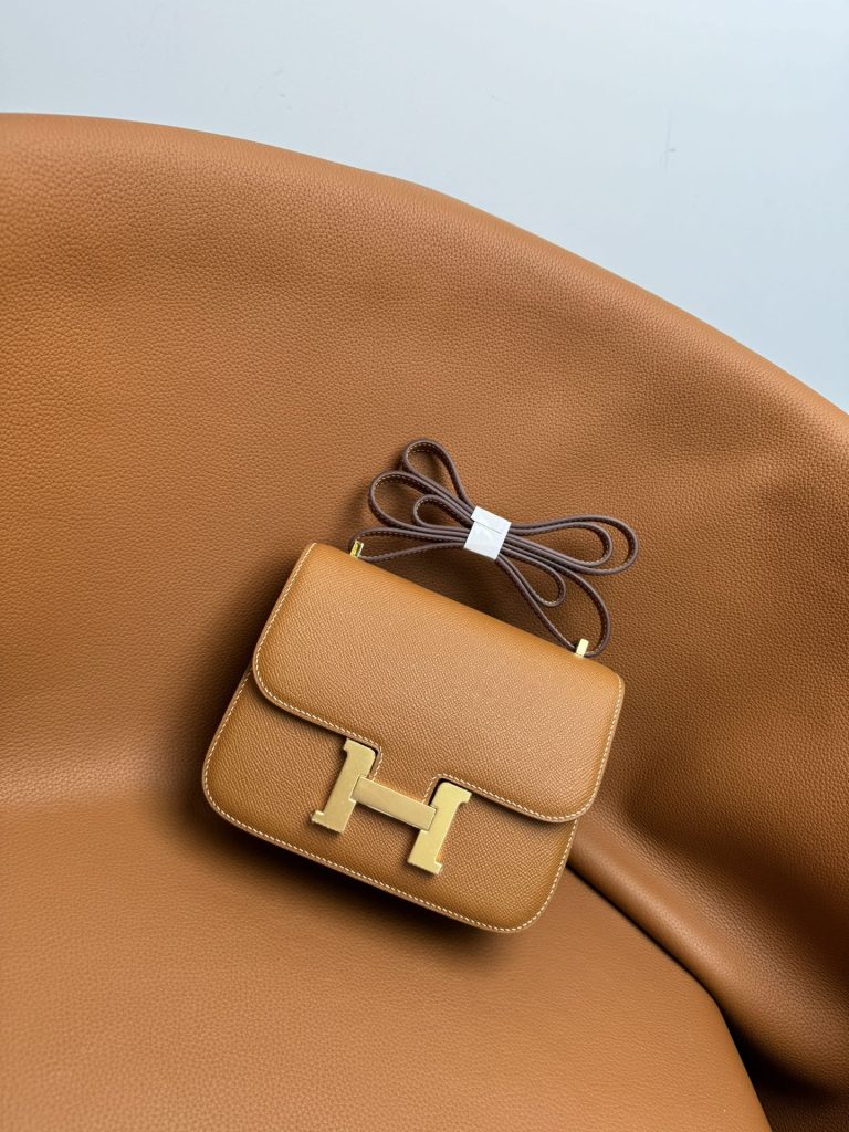 Constance — Golden Brown — Epsom leather and lambskin — Gold-tone hardware