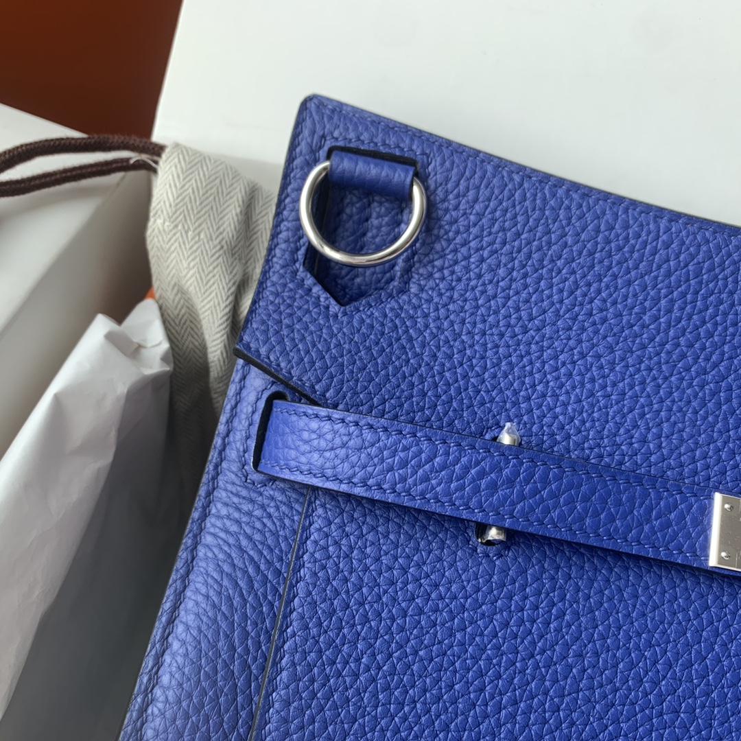 Jypsière 28 cm – Electric Blue TC Leather / Silver-Tone Hardware - 图片 2