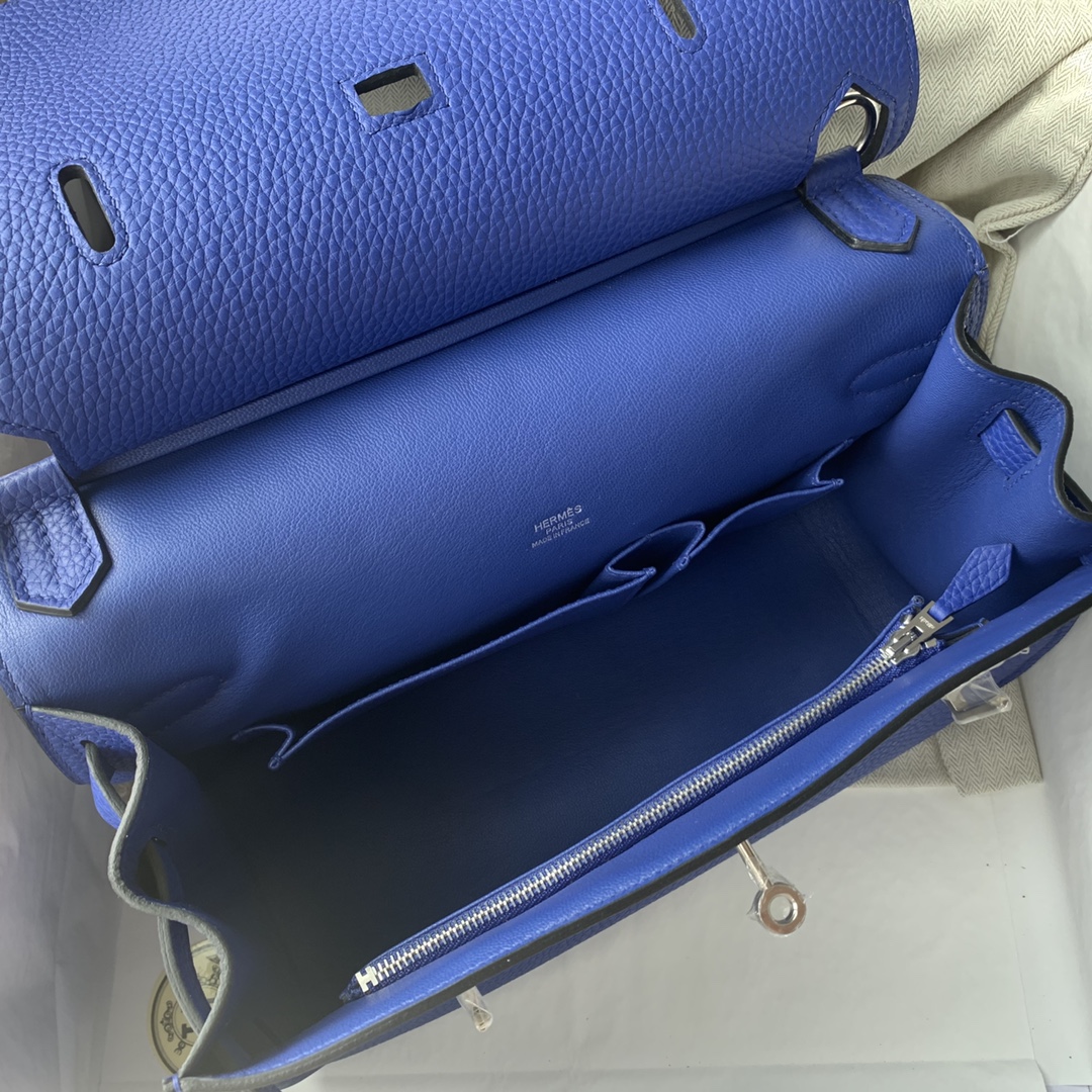 Jypsière 28 cm – Electric Blue TC Leather / Silver-Tone Hardware - 图片 9