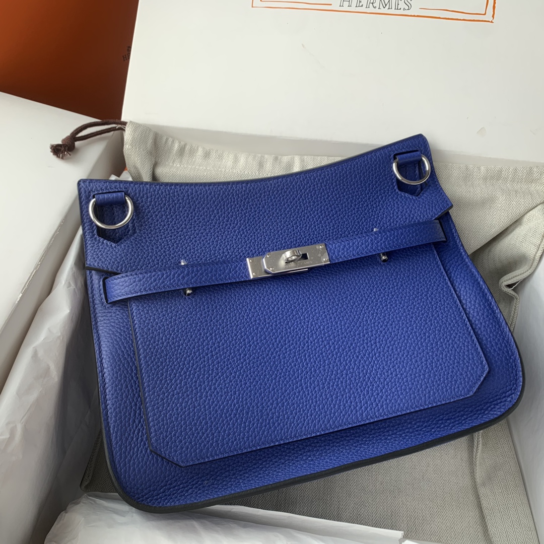 Jypsière 28 cm – Electric Blue TC Leather / Silver-Tone Hardware - 图片 5