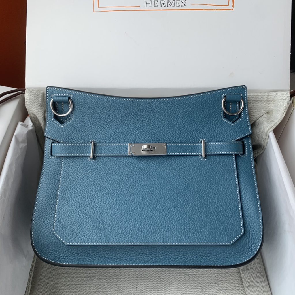 Jypsière 28 cm – Denim Blue / Silver-Tone Hardware