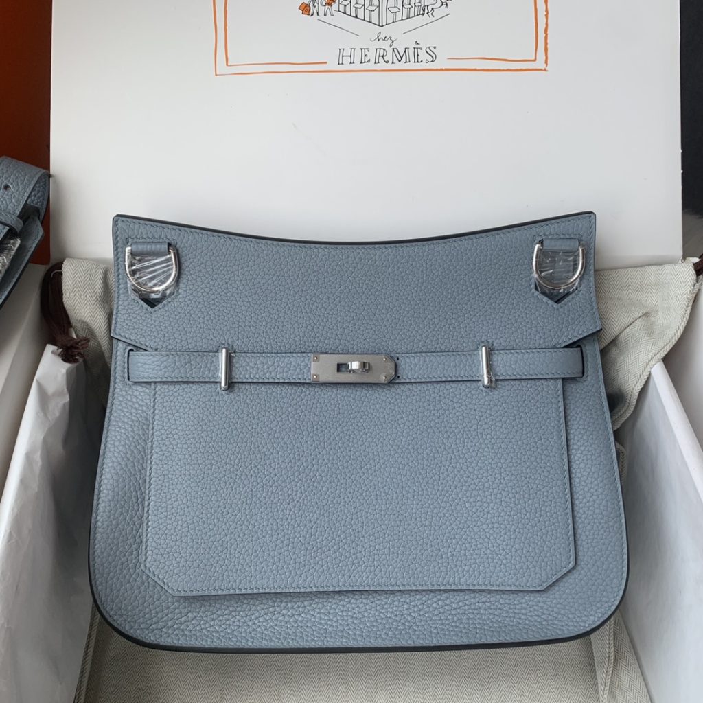 Jypsière 28 cm – Linen Blue / Silver-Tone Hardware
