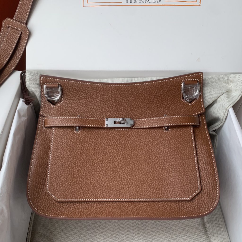 Jypsière 28 cm – Tan / Silver-Tone Hardware