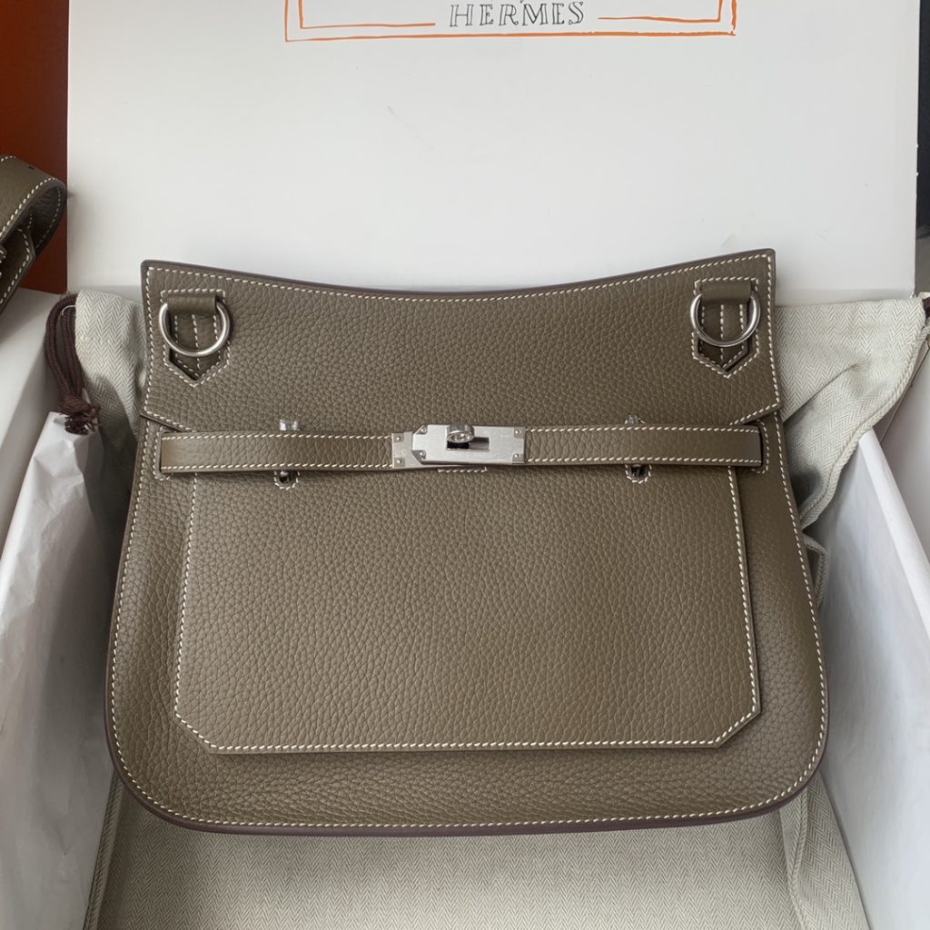 Jypsière 28 cm – Elephant Grey / Silver-Tone Hardware