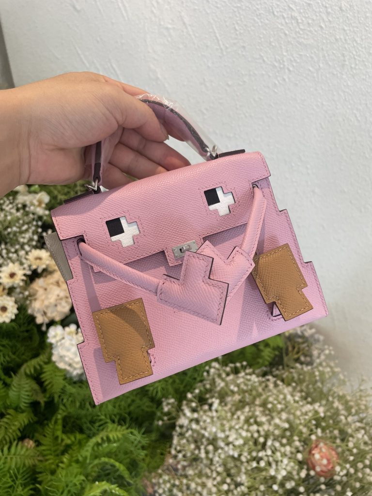 Kelly Doll Picto — 18 × 8 × 13 cm — Mallow Purple — leather
