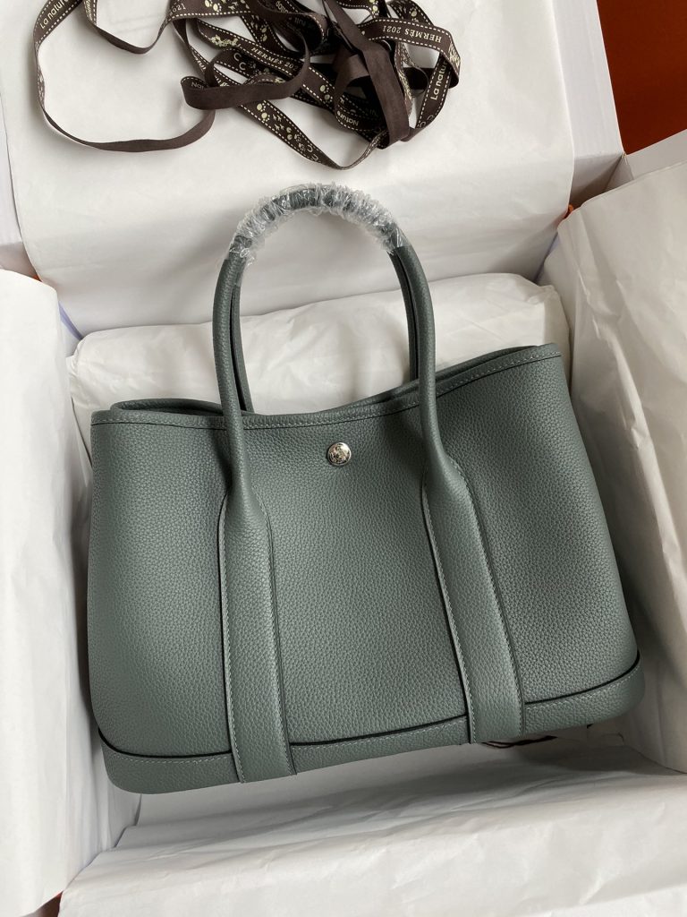 Garden Party 30 – Almond Green / Imported TC Leather / Silver-Tone Hardware